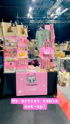 Tour my ✨NEW✨ table set up with me! #artist #smallbiz #artistalley #markettable