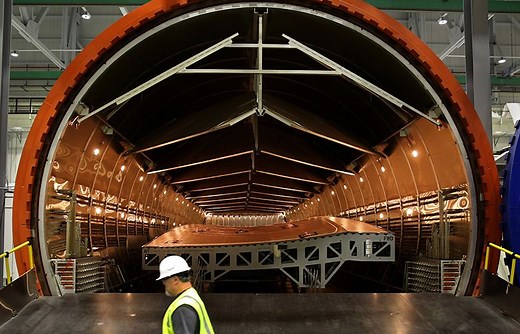 At Boeing’s 777X wing factory, robots get big jobs