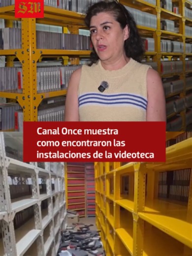Así encontraron la videoteca de Canal Once, luego de la recuperación de las instalaciones #television #protesta