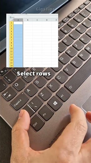 🔥 Excel Row Select Shortcut | Time Saving Trick 💻✨