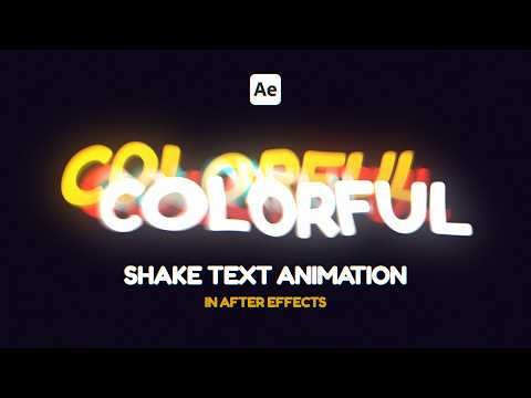 How to Create Colorful Shake Text with Controls in After Effects
