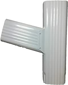 Gutter Y Downspout for Connector 2x3 Standard Left High Gloss White (Left)