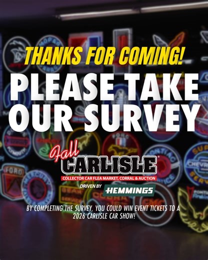 Thanks to everyone who came out to Fall Carlisle! We hope you found some amazing deals and treasures during your visit. Your experience matters to us – we'd love to hear your thoughts! Please take a moment to fill out our quick survey: https://www.surveymonkey.com/r/2C6YVFJ 📌 | Spring & Fall Carlisle
