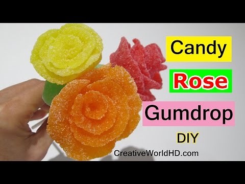 How to Make Gumdrop Rose Lollipops/ Valentines Gift Idea DIY Tutorial by Creative World