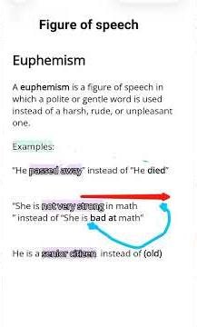 Euphemism Explained in 60 Seconds | Figure of Speech | Class 11 & 12