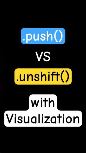 JavaScript Arrays: PUSH vs UNSHIFT (Animated) ⚡️| VMGR Academy கல்வியால் உயர்வோம்