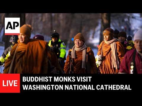 LIVE: Buddhist monks visit Washington National Cathedral during ‘Walk for Peace’