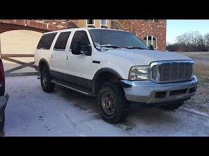 2000 Ford Excursion 7.3l Diesel -- 3 Degrees Cold Start