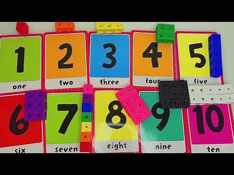 Learn Counting Numbers 1-10 Math link cube Activity | Learning Video for kids