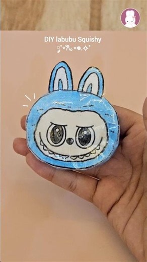 DIY Labubu Squishy🩵 #diy#squishy#papersquishy#diysquishy#papercraft#labubu