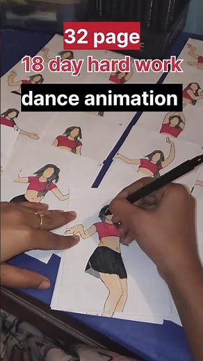 flipbook girl dance animation#flip book #short