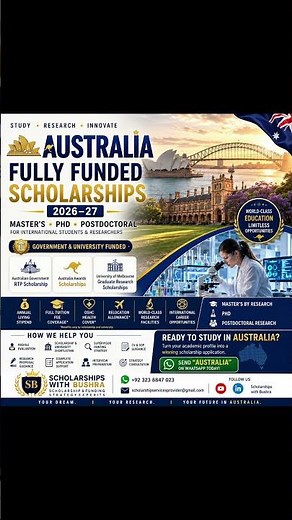 Want to Study in Australia on a Fully Funded Scholarship in 2026–27