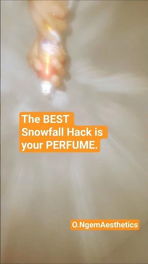 I used my Perfume bottle to create realistic SNOWFALL.🤯No editing software needed! #trending #Shorts
