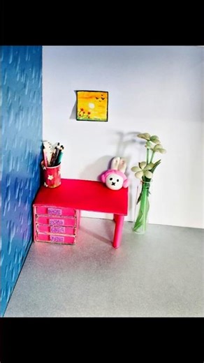 Title: Mini Dollhouse Study Room Setup 📚 #shorts #ytshorts #youtubeshorts #craft