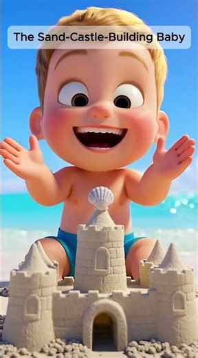 The Sand-Castle-Building Baby | A Sunny Beachside Adventure #animation #3danimation #shortfilm
