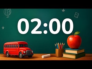 2-Minute Back to School Timer ⏰ | Silent Countdown with Digital Beep Alarm