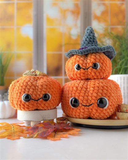 Stack & Stash Pumpkins Crochet Pattern, Amigurumi Pumpkin Toy, Fall Decor Crochet Pattern, Halloween Candy Holder, Crochet Pumpkin - Etsy
