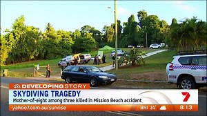 142K views · 958 reactions | Skydiving Tragedy: A mother-of-eight is among the three people killed in Mission Beach accident. More: https://yhoo.it/2xEeJW4 #sun7 | Sunrise | Facebook