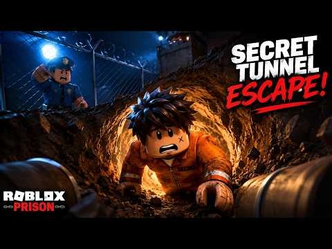 Tried Escaping Roblox Prison with a Secret Tunnel... #roblox #gaming