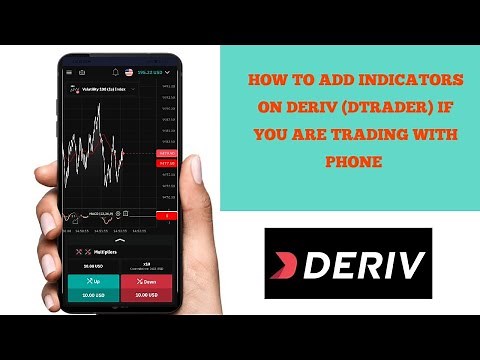How to add indicators on Deriv if you are trading with mobile phone