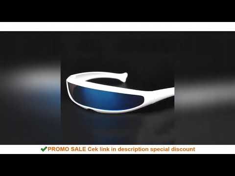 New Futuristic Narrow Cyclops Sunglasses Laser Eyeglasses UV400 Personality Mirrored Lens Costume Ey