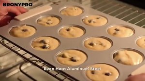 Nonstick Ceramic Bakeware Set (9 Pieces),Heavy Duty Aluminized Steel Bakeware-Baking Pan Sets with Silicone Handles,Includes Sheet Pans,Loaf Pan,Muffin pan,Cake pans- Blue