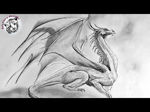 How to Draw a Dragon with Pencil Step by Step (narrated in spanish)