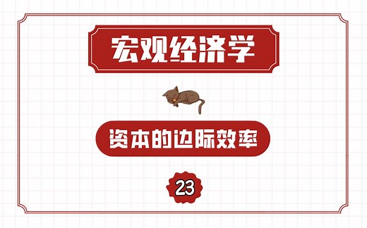【宏观经济学】资本的边际效率（MEC的基本概念）
