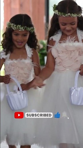 CUTE Little Flower Girls Coming Down the Aisle! #flowergirls
