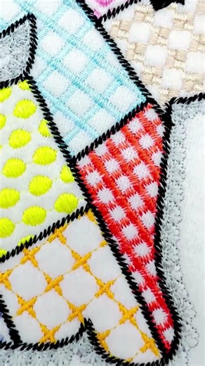 Easter Patchwork Bunny #easterbunny #patchworkdesign #embroiderydesigns