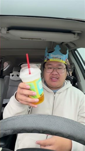 Trying the viral Burger King SpongeBob meal #spongebob #burgerking