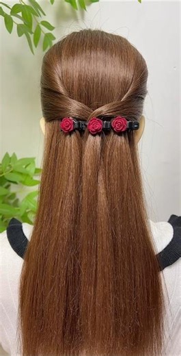 Hair Style tutorial #longhairgrowthtips #hairstyle #longlayerhaircut #haircare