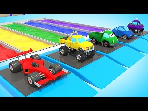 Цветные Гаражи и Бассейны / Мультик Про Машинки / Обучающие видео для детей / Волшебство ТВ