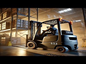 Realistic Forklift Simulation in Unreal Engine 5.3.2 | Full IK Rig Control Showcase