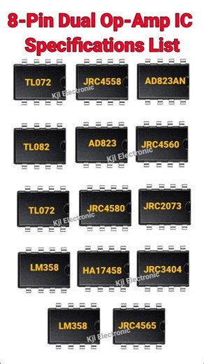 How to Choose the Right IC? Full Data Sheet of JRC4558, LM358, TL072 #shorts