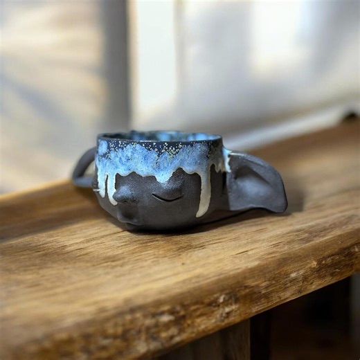 Handmade Ceramic Face Mug: Whimsical Pottery Cup, One-of-a-kind Fairy Elf - Etsy