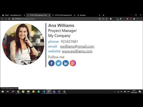 Firma profesional con Html y Css para correos electrónicos