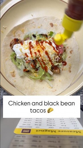 Chicken and black bean tacos for supper #supperidea #budgetfriendly
