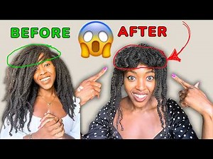 NO SCISSORS?! 😱 How to create a fringe / bangs on your natural hair | Trichologist