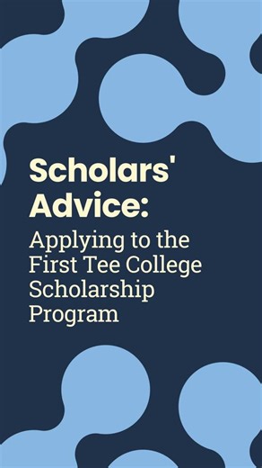 Applying to the First Tee Scholars Program? Here's the real advice from those who've been there: Be yourself. Show your personality, your passion, and don't hold back on sharing your story, even the parts that feel vulnerable. Our Scholars say the best applications have a lot of heart and zero fear of going deep. This is your moment to let them see who you really are. 💚 Ready to apply to be a First Tee Scholar? Applications close March 11th. Talk to your chapter about applying today. | First Te
