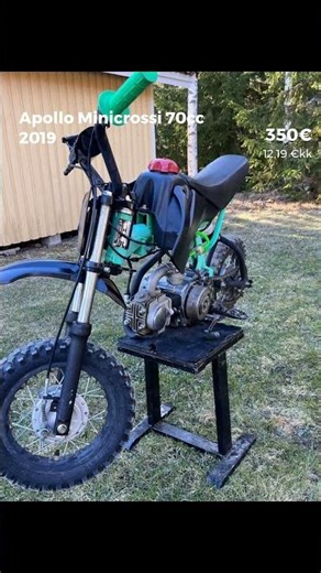 🏍️ Apollo minicrossi 70cc vuodelta 2019 Jämsästä! Vain 350€