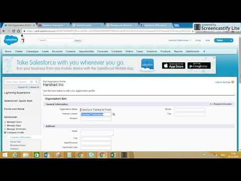 How to set up Company Profile in Salesforce.