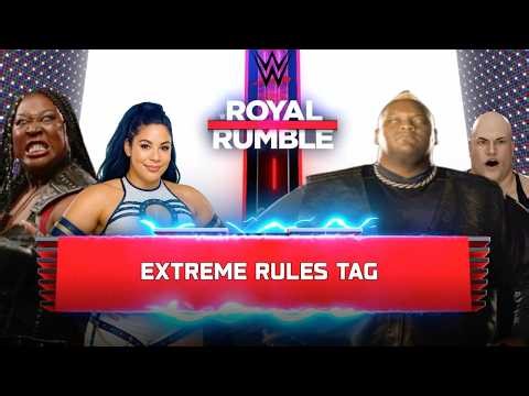 💥 Female Giants vs Male Giants – WWE 2K25 Intergender Tag Team Extreme rules Match!