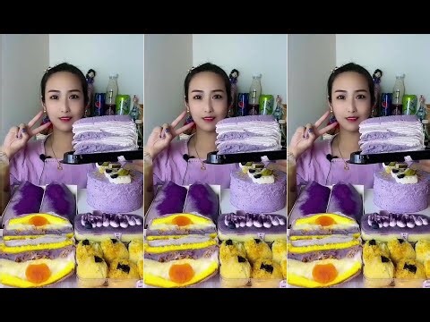 ASMR MUKBANG Thousand Layer Cake And Waxy Sound 크림 chocolate cake dessert recipe