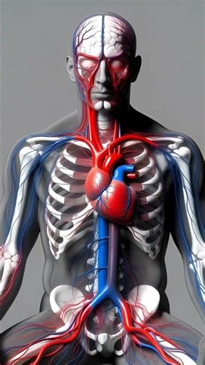 Human Circulatory System: 3D Blood Flow Animation with Heartbeat & Explanation