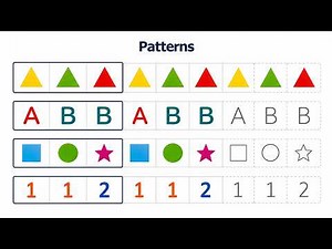 Fun Patterns for Kids 🎨 | Shapes, Letters & Numbers Learning | KG