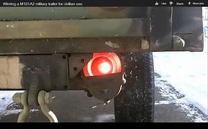 Wireing a M101A2 Military Trailer for Civilian Use