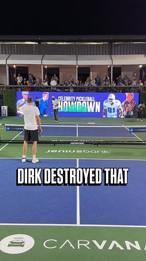 Dirk Nowitzki on a pickleball court… don’t give him any high balls 😧 | PPA Tour