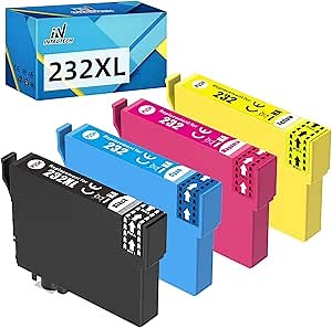 232XL Ink Cartridge Remanufactured Replacement for 232 XL for Expression Home XP-4200 XP-4205 Workforce WF-2930 WF-2950 Printer (Black, Cyan, Magenta, Yellow, 4-Pack), BK/C/M/Y
