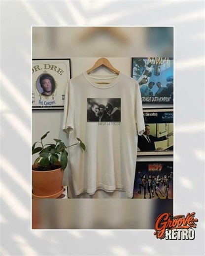 Vintage 90s La Haine Washed White Graphic Graphic T-Shirt